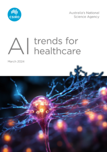 Front cover of the AI Trends for Healthcare Report